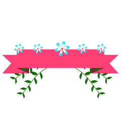 Flower Ribbon Banner