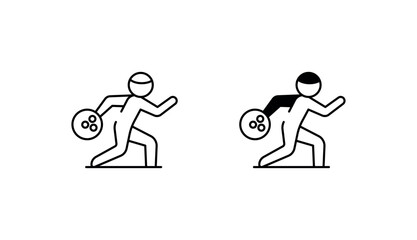 Bowling Throw icon design with white background stock illustration