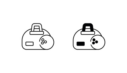 Bowling Bag icon design with white background stock illustration