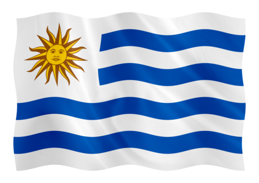 Digital composite. Uruguay flag. ..25th August is Uruguayan independence day. ..PNG file..symbol, country, nation, national, dia de indepencia, pays, bandera,