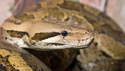 Obraz premium Close-up of a reticulated python
