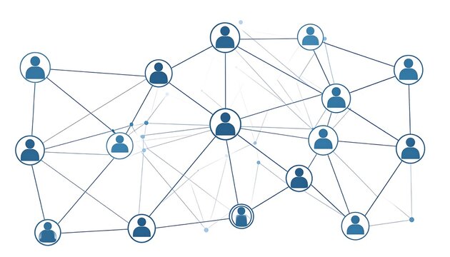 Network graph visualization with nodes and edges
