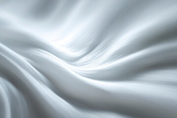Abstract silver waves with fine lines create a smooth flowing texture