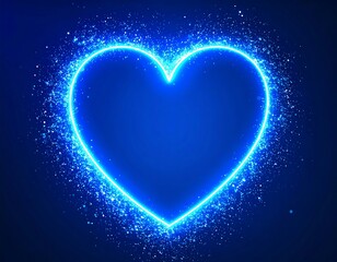 Abstract glowing heart shape graphic