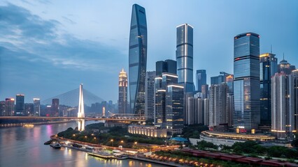 Obraz premium chongqing's modern buildings