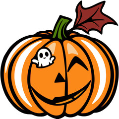 halloween pumpkin isolated on white