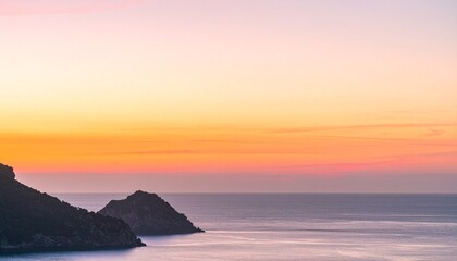 Sunset Over Ocean View, Serene Landscape, Coastal Calm, Tranquil Atmosphere, Scenic Beauty