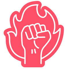 Fiery Fist Icon