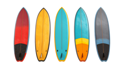 Surfboard for active sport on water. Surfing in ocean.