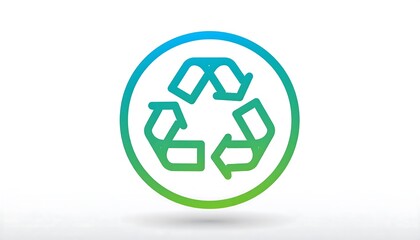 Obraz premium Recycling Symbol Design, Circular Arrows, White Background