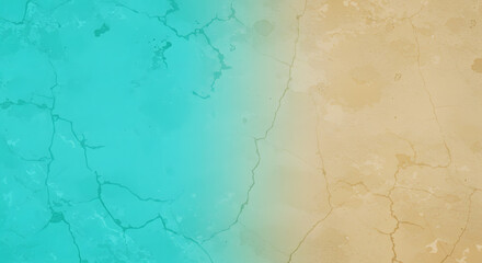 Fototapeta premium A captivating dual-tone abstract background with textured fissures and color harmony, evoking the beauty of aged