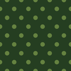 Darkgreen green polka dot seamless pattern vector