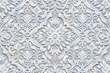 White background with a floral pattern