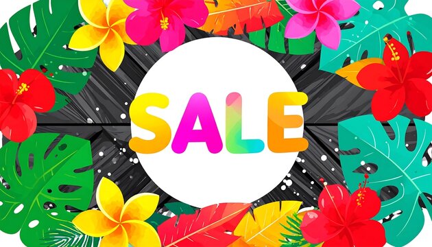 Tropical sale banner