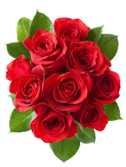 Obraz premium Romantic Bouquet of Twelve Red Roses