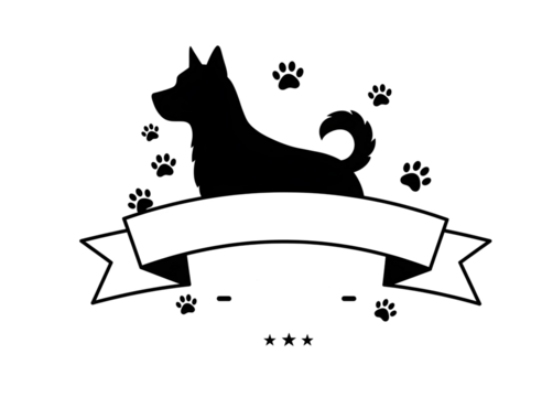 Simple white ribbon banner element isolated on black for design and decoration transparent background