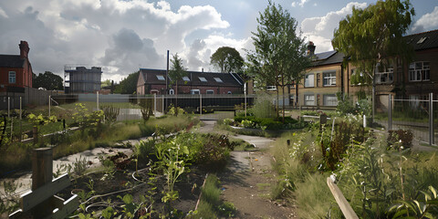 Community Garden in Urban Neighborhood

Sustainable Food Growing in Cities

Green Spaces for Urban Agriculture