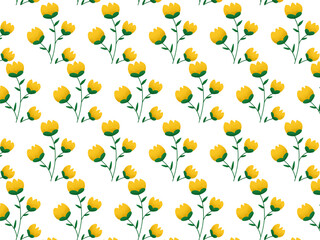seamless background with yellow flowers © rani.brawijaya