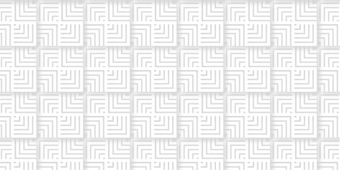 square overlapping vector seamless pattern. Retro abstract decoration tile art. 