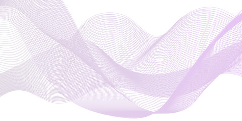 Abstract curved futuristic hi technology, Abstract wave lines on transparent background. 