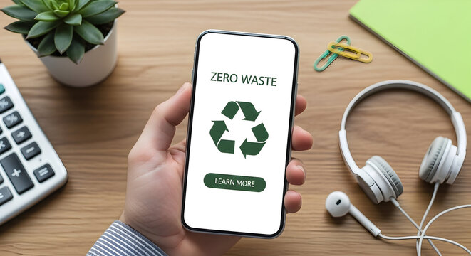 Explore zero waste living with a mobile app, supporting eco-friendly lifestyle decisions and sustainable future