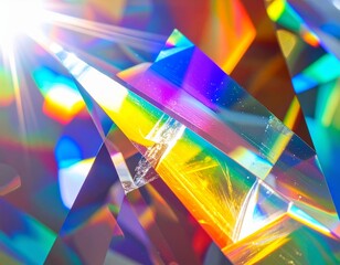 Abstract prism rainbow rays