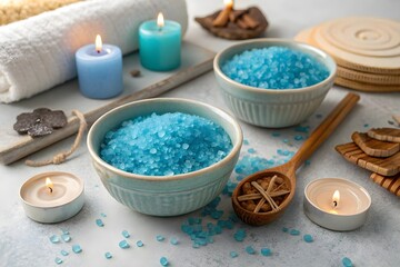 "Turquoise Wellness Spa Kit – Relaxing Lifestyle Photography"