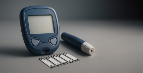 Blood Glucose Monitoring: Precision in every measurement, a close-up view showcasing the tools necessary for diabetes management.