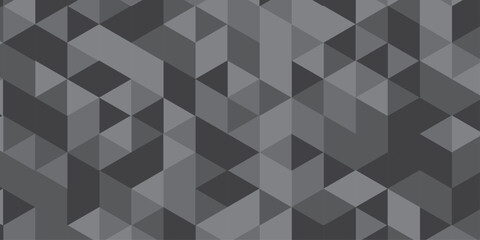 Modern triangle mosaic black and gray  Background. Overlap random vector element. Business polygonal texture. Abstract low polygon Geometric banner wall background. Seamless Abstract polygon.