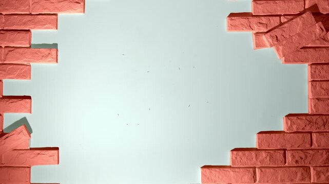 Text animation DO NOT ASSUME under a brick on a white wall. Evidence or information concept.