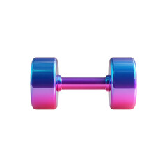 Iridescent Dumbbell Fitness, Strength, and Wellness Symbol