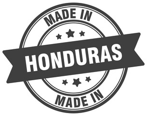 Made in Honduras round sign. Made in Honduras stamp.