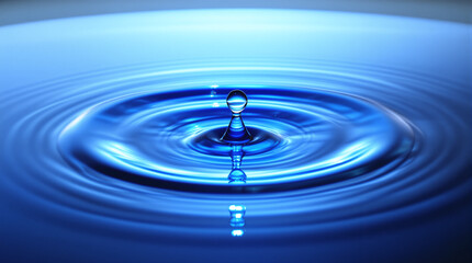 Water Drop Impact, Ripples, Macro Photography