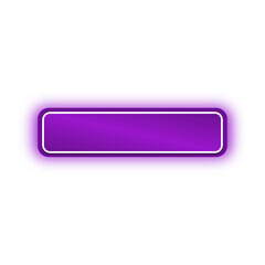 Glowing purple rectangular button for web design.