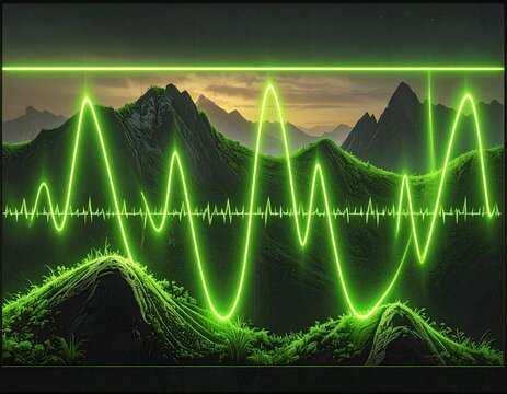 Green Light Wave Audio Spectrum
