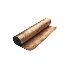 Rolled Copper-toned Yoga Mat with Textured Surface