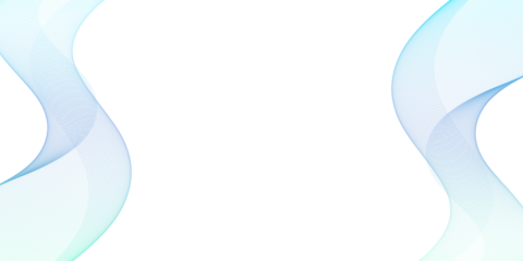 Abstract Soundwave Flowing Blue Line Design on Transparent Background, Modern Wave Pattern for Technology, Music Graphics, and Contemporary Art Projects