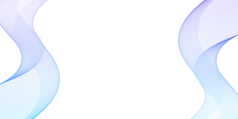 Abstract Soundwave Flowing Blue Line Design on Transparent Background, Modern Wave Pattern for Technology, Music Graphics, and Contemporary Art Projects