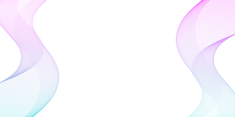 Soundwave Abstract Flowing Purple Blue Lines Transparent Background, Futuristic Waveform Pattern for Audio Visualizers, Posters, and Creative Digital Artwork