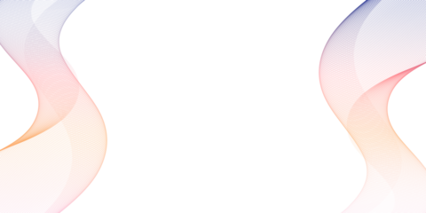 Abstract Flowing Lines Purple Orange Soundwave Transparent Background, Dynamic Waveform Design with Gradient Curves for Digital Art, Music Visuals, and Modern Graphic Projects