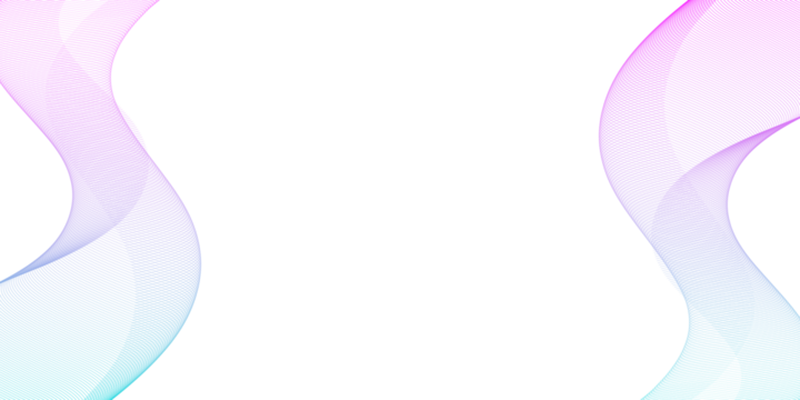 Soundwave Abstract Flowing Purple Blue Lines Transparent Background, Futuristic Waveform Pattern for Audio Visualizers, Posters, and Creative Digital Artwork