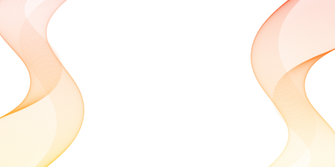 Abstract Flowing Lines Orange Soundwave Transparent Background, Dynamic Waveform Design with Gradient Curves for Digital Art, Music Visuals, and Modern Graphic Projects