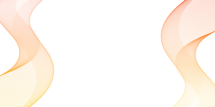 Abstract Flowing Lines Orange Soundwave Transparent Background, Dynamic Waveform Design with Gradient Curves for Digital Art, Music Visuals, and Modern Graphic Projects