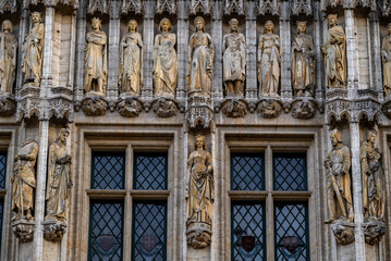 Town Hall of the City of Brussels on the Grand-Place Grote Markt central square of Brussels, Belgium
