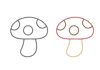 きのこの手描きアイコン