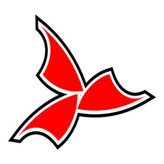 abstract red star