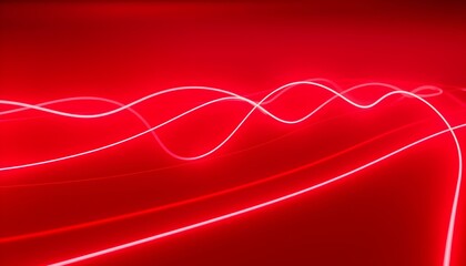 Abstract red background with flowing, glowing lines creating dynamic patterns.