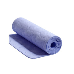 Rolled-Up Lavender Yoga Mat with Embossed Design