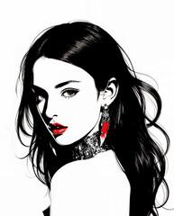 woman with long hair