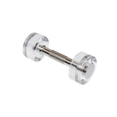 Obraz premium Transparent Acrylic Dumbbell with Chrome Handle - Fitness Equipment
